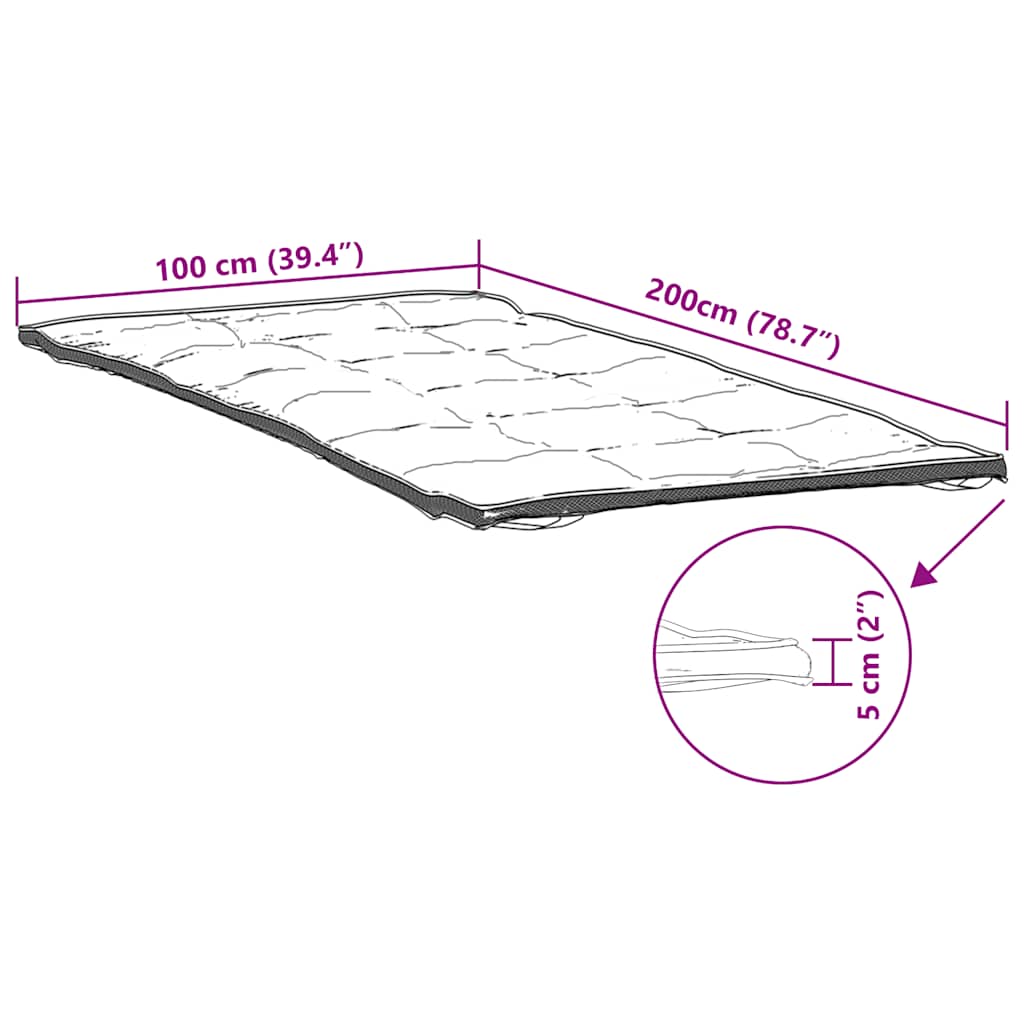 Matrasbeschermer Wit 100 x 200 cm