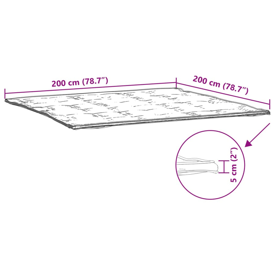 Matrasbeschermer 200x200 cm wit