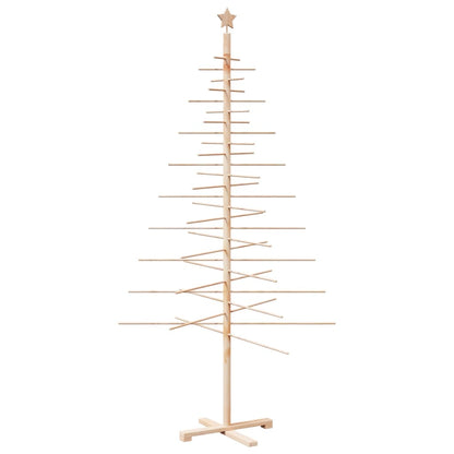 Kerstdecoratie kerstboom 210 cm massief grenenhout