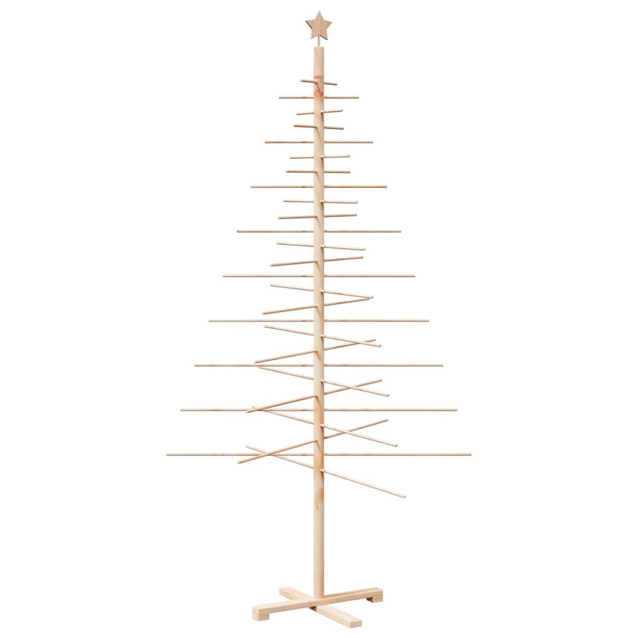 Kerstdecoratie kerstboom 210 cm massief grenenhout