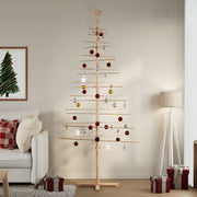 Kerstboom 210 cm massief grenenhout bamboe takken