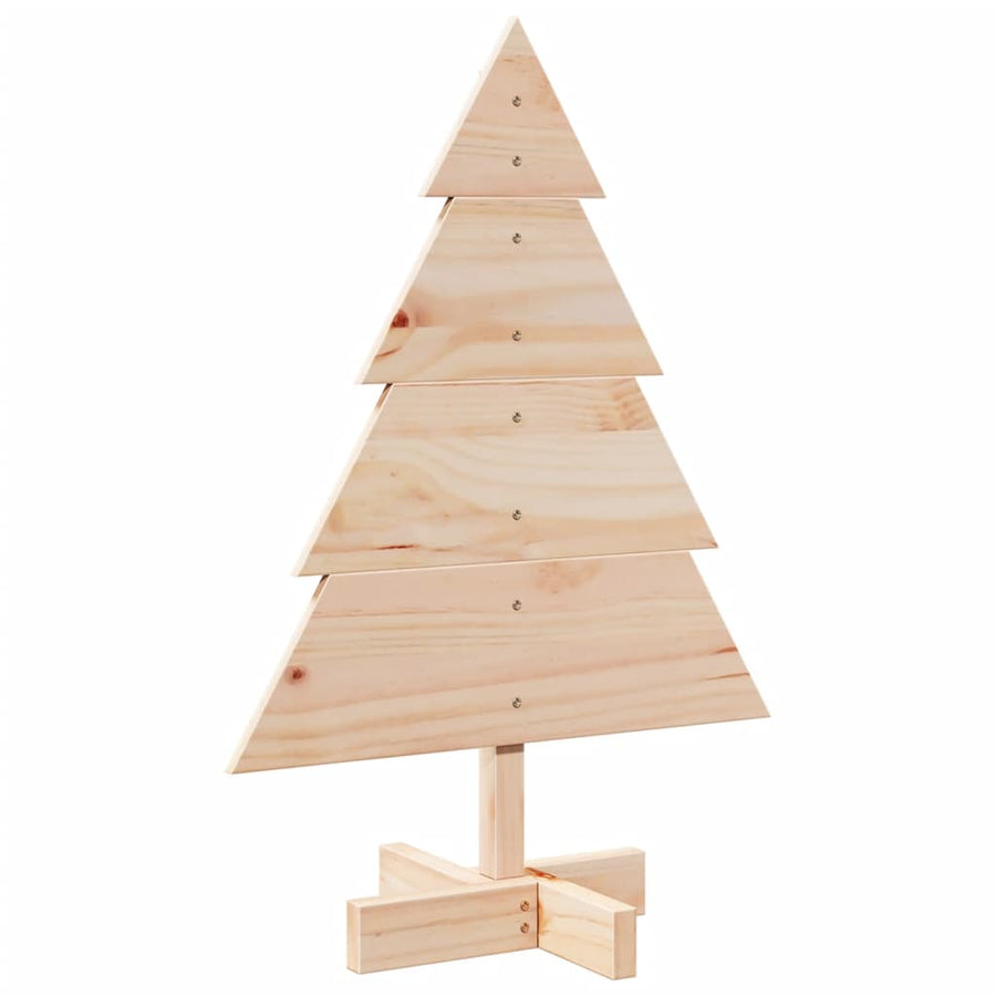 Kerstdecoratie kerstboom 70 cm massief hout