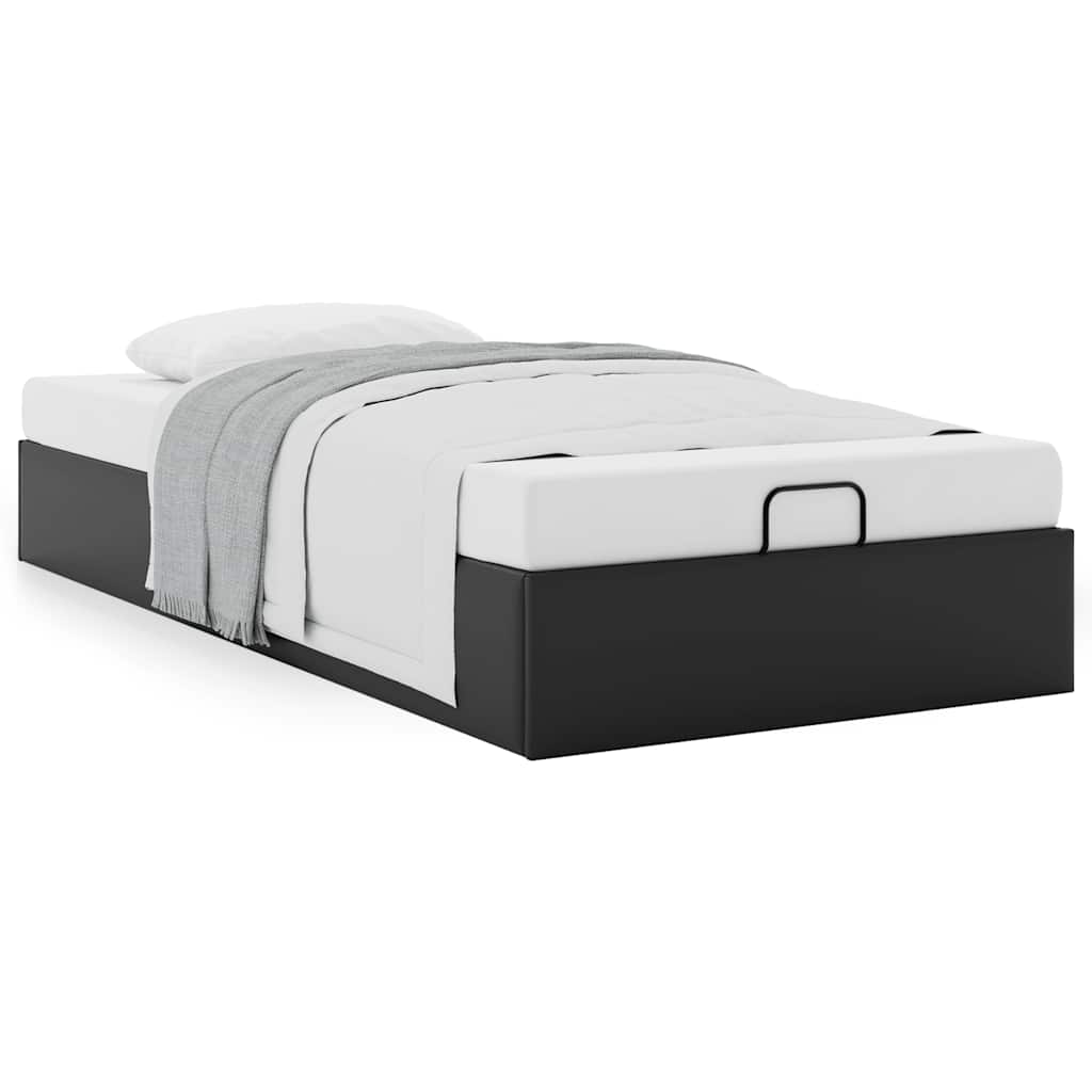 Bedframe zonder matras kunstleer zwart 80x200 cm