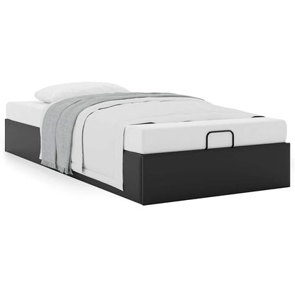 Bedframe zonder matras kunstleer zwart 80x200 cm
