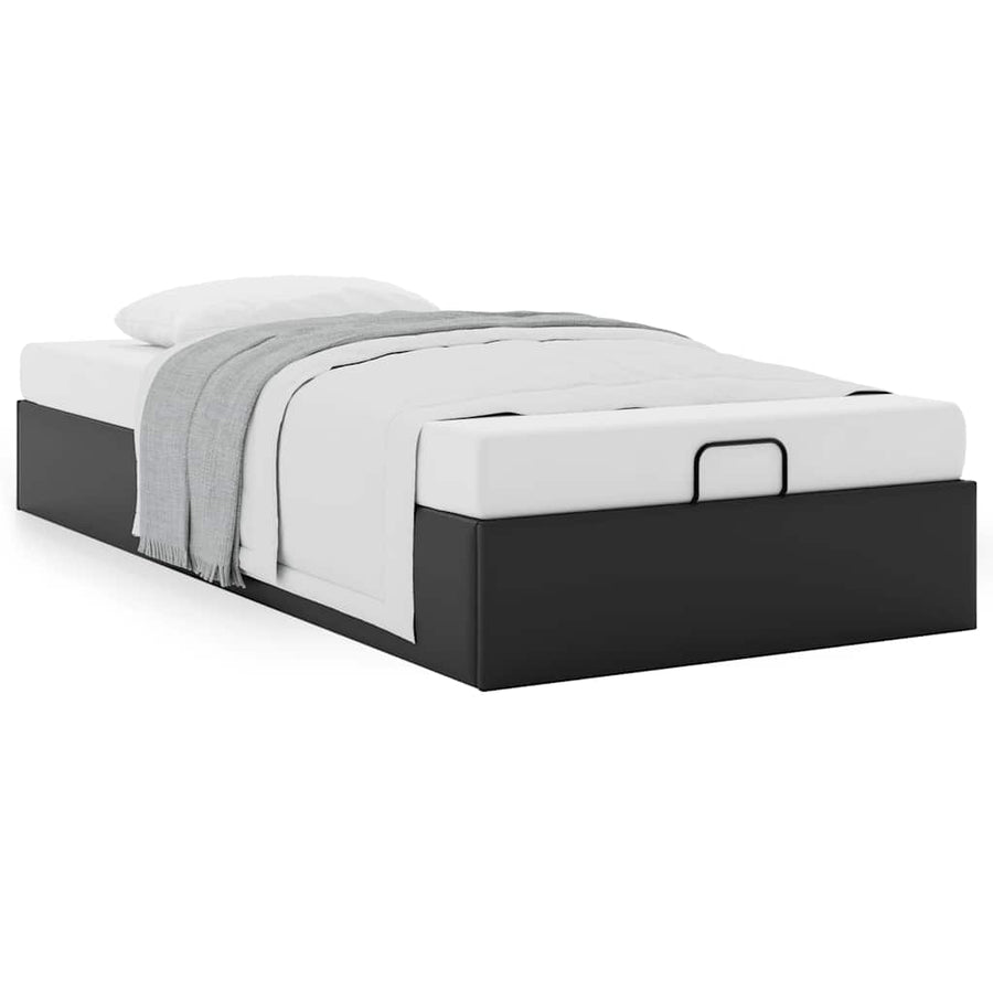 Bedframe zonder matras kunstleer zwart 80x200 cm