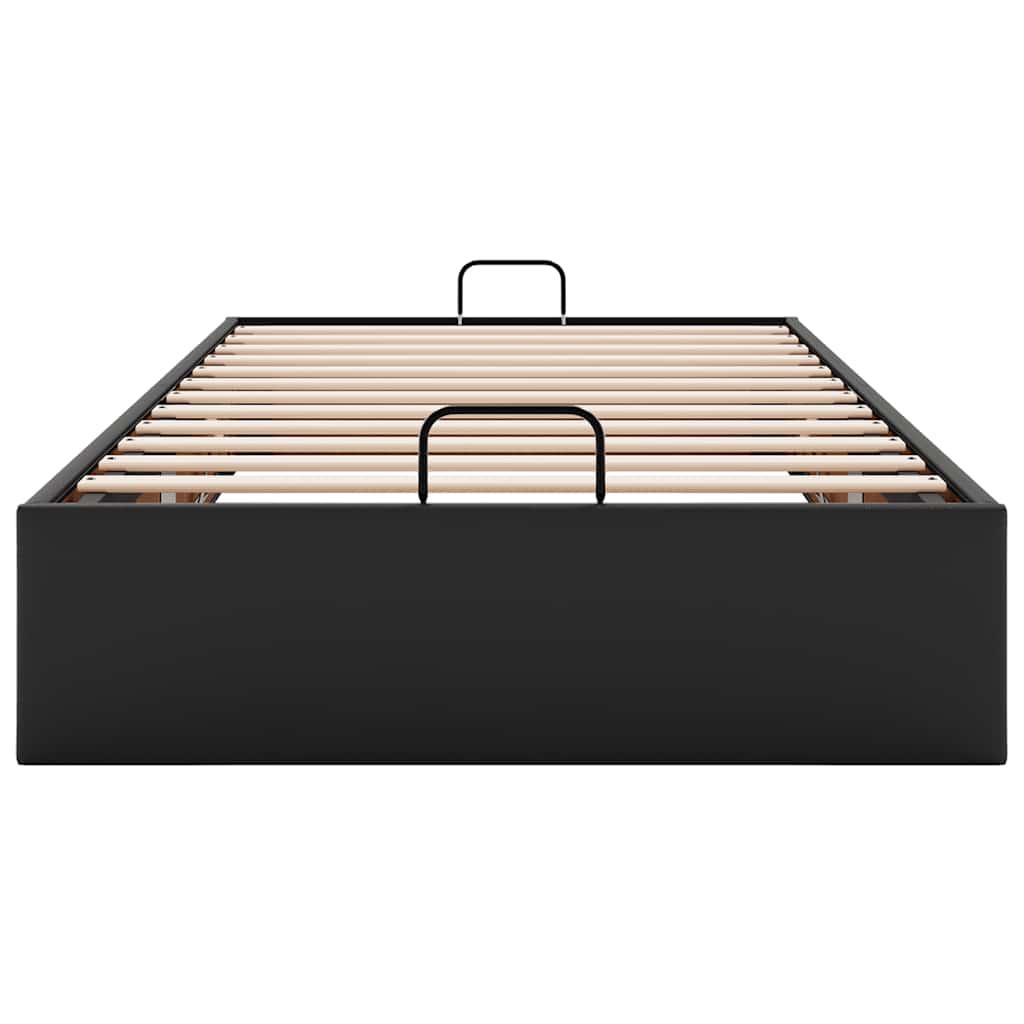 Bedframe zonder matras kunstleer zwart 80x200 cm
