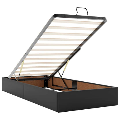 Bedframe zonder matras kunstleer zwart 80x200 cm