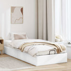 Bedframe 80x200 cm kunstleer wit met opbergruimte