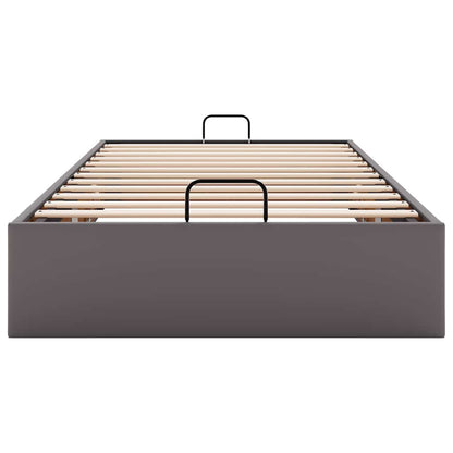 Bedframe zonder matras 80x200 cm kunstleer grijs
