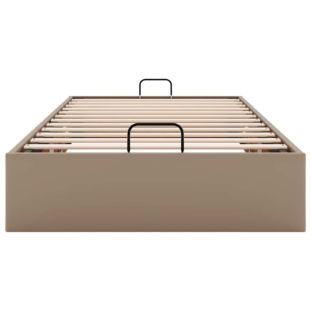 Bedframe zonder matras 80x200 cm kunstleer cappuccinokleurig