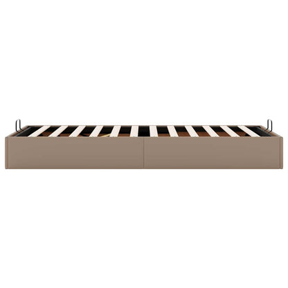 Bedframe zonder matras 80x200 cm kunstleer cappuccinokleurig