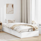 Bed frame without mattress 90x190 cm faux leather white