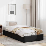 Bed frame without mattress 90x200 cm artificial leather black