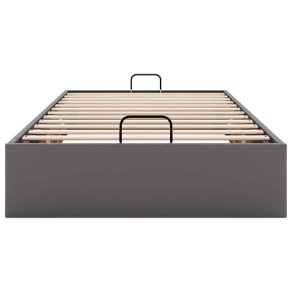 Bedframe zonder matras 90x200 cm kunstleer grijs