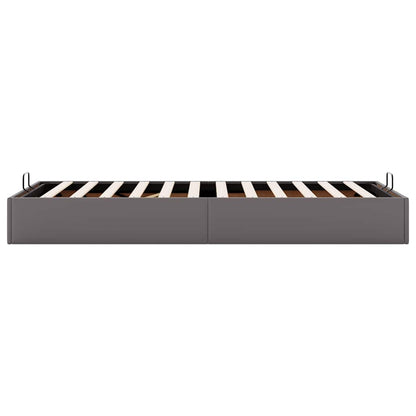Bedframe zonder matras 90x200 cm kunstleer grijs