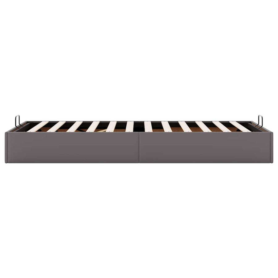 Bedframe zonder matras 90x200 cm kunstleer grijs