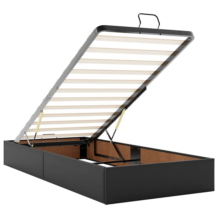 Bedframe zonder matras 100x200 cm kunstleer zwart