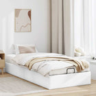 Bed frame without mattress 100x200 cm faux leather white