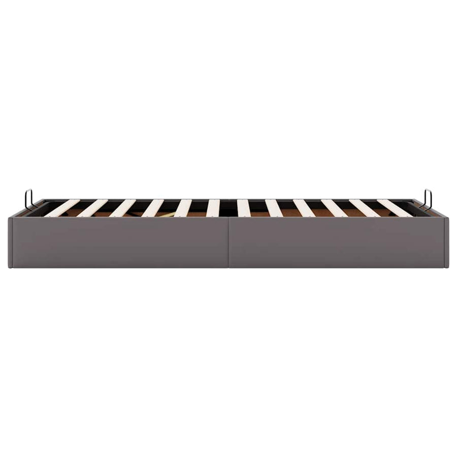 Bedframe zonder matras 100x200 cm kunstleer grijs