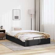 Bed frame without mattress 120x190 cm faux leather black