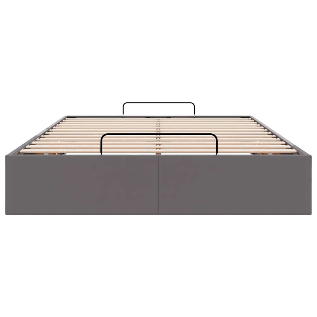 Bedframe zonder matras 120x190 cm kunstleer grijs