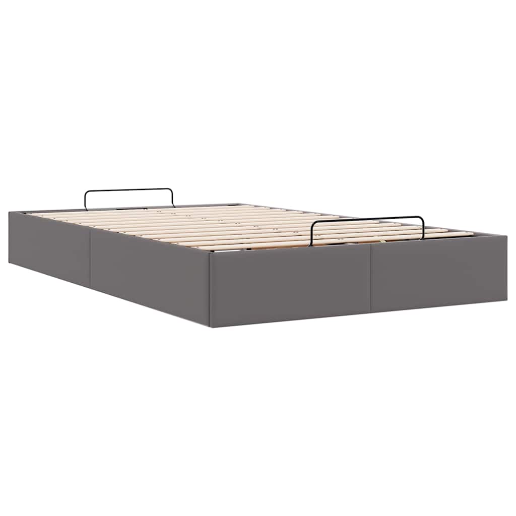 Bedframe zonder matras 120x190 cm kunstleer grijs