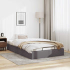 Bedframe 120x190 cm kunstleer grijs met opbergruimte