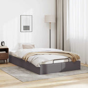 Bed frame without mattress 120x190 cm faux leather grey