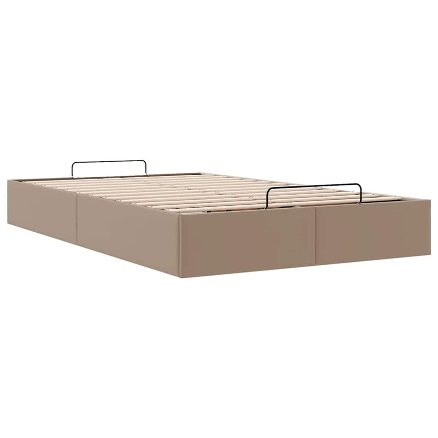 Bedframe zonder matras 120x190 cm kunstleer cappuccinokleurig