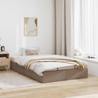 Bed frame without mattress 120x190 cm faux leather cappuccino-coloured