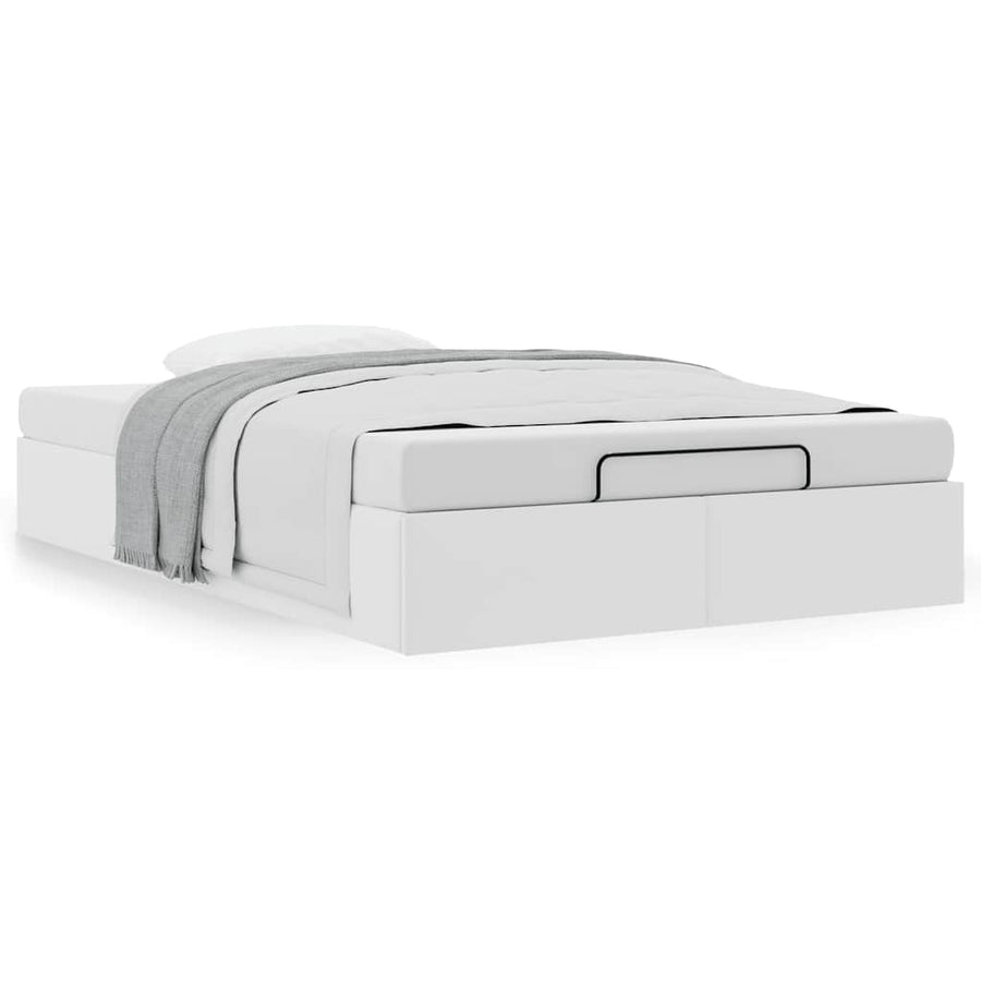 Bedframe zonder matras 120x200 cm kunstleer wit