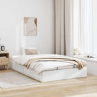 Bedframe 120x200 cm kunstleer wit met opbergruimte