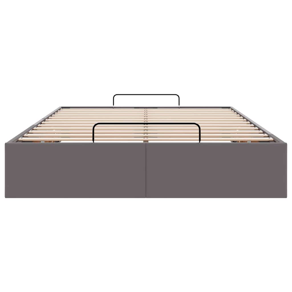 Bedframe zonder matras 120x200 cm kunstleer grijs