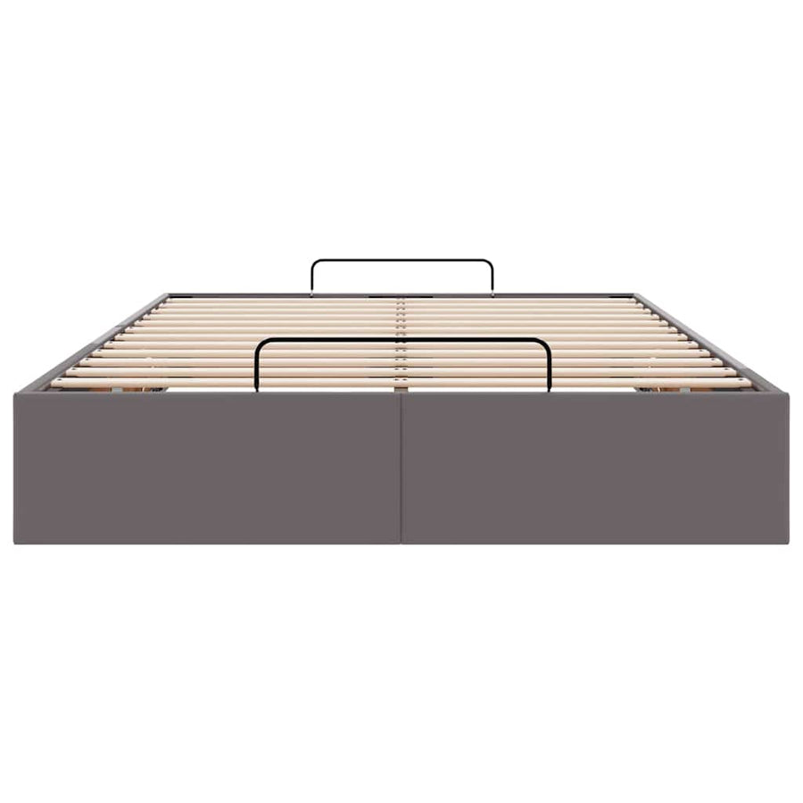 Bedframe zonder matras 120x200 cm kunstleer grijs
