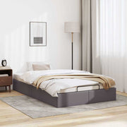Bed frame without mattress 120x200 cm faux leather grey