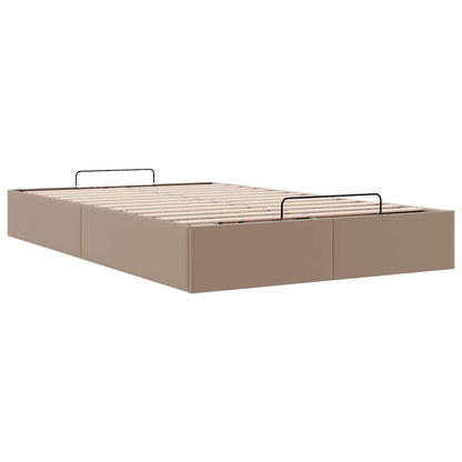 Bedframe zonder matras 120x200 cm kunstleer cappuccinokleurig