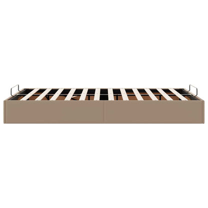 Bedframe zonder matras 120x200 cm kunstleer cappuccinokleurig