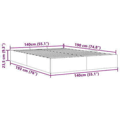 Bedframe zonder matras 140x190 cm kunstleer zwart