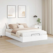 Bed frame without mattress 140x200 cm faux leather white