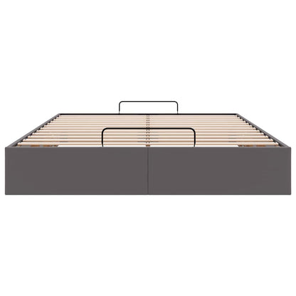 Bedframe zonder matras 140x200 cm kunstleer grijs