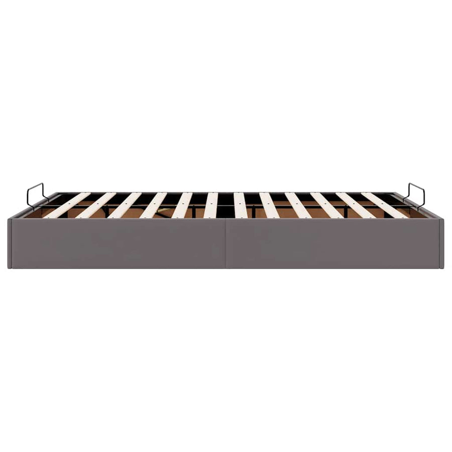 Bedframe zonder matras 140x200 cm kunstleer grijs