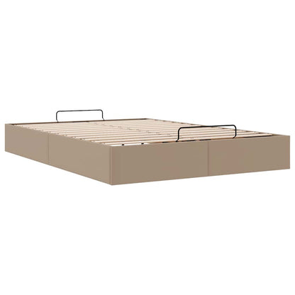 Bedframe zonder matras 140x200 cm kunstleer cappuccinokleurig