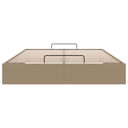 Bedframe zonder matras 140x200 cm kunstleer cappuccinokleurig
