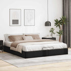 Bedframe 160x200 cm kunstleer zwart