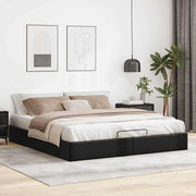 Bedframe 160x200 cm kunstleer zwart