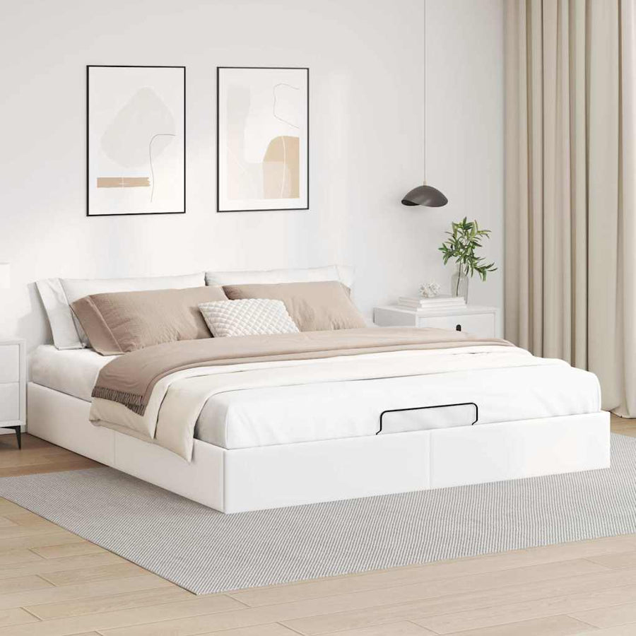Bedframe zonder matras 160x200 cm kunstleer wit