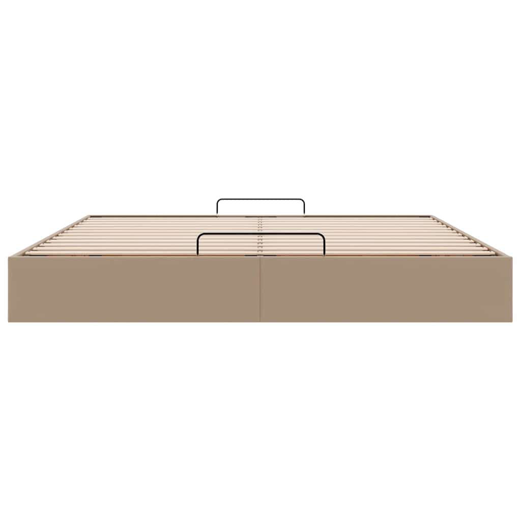 Bedframe zonder matras 160x200 cm kunstleer cappuccinokleurig
