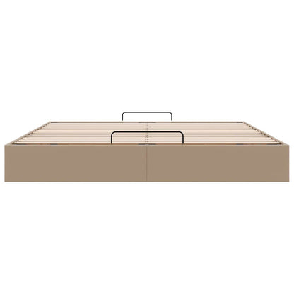 Bedframe zonder matras 160x200 cm kunstleer cappuccinokleurig