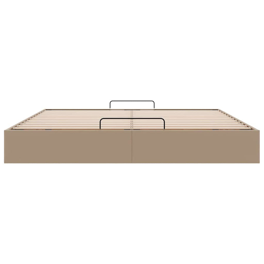 Bedframe zonder matras 160x200 cm kunstleer cappuccinokleurig