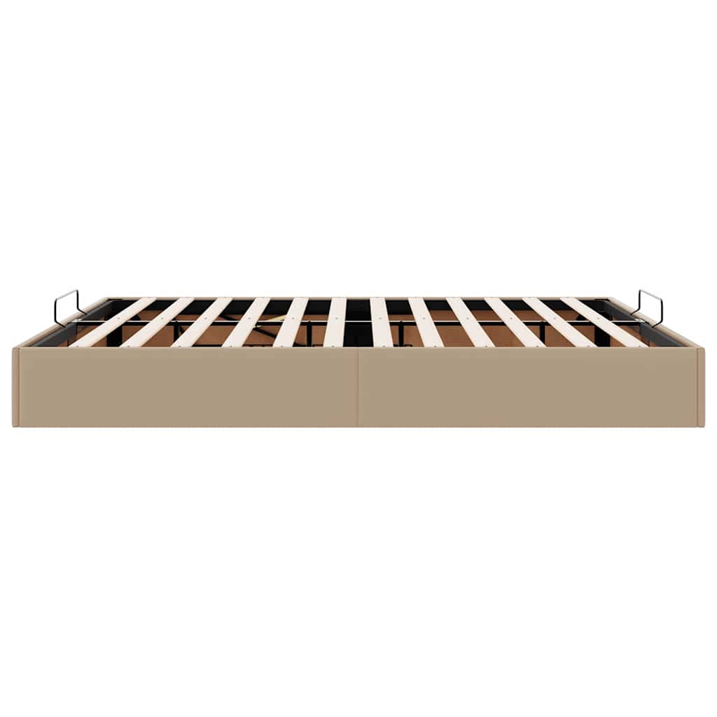 Bedframe zonder matras 160x200 cm kunstleer cappuccinokleurig